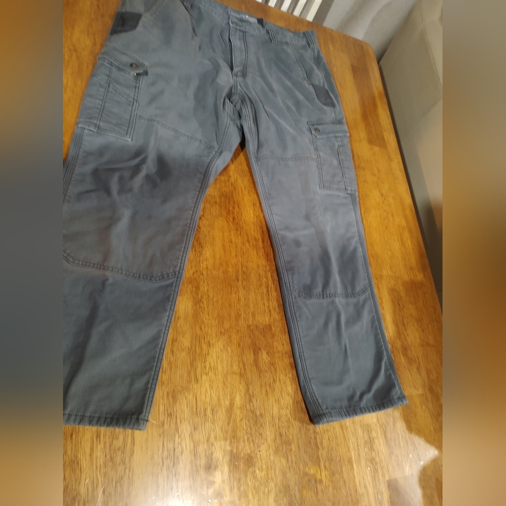 Men's Carhartt gray Cargo insulated relaxed fit work pants size 40/30 - Picture 2 of 7